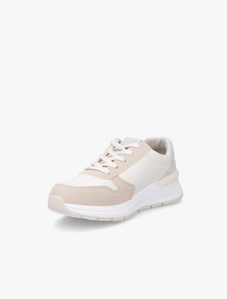 Baskets zippées en simili - Beige - 3