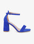 Sandales en suédine à talon - Bleu roi - 1