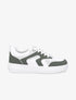 Sneakers bicolore en simili - Vert - 5