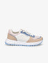 Sneakers en simili à couleurs contrastantes - Camel - 5