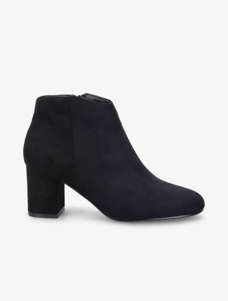 Bottines à talon en suédine - Noir - 2