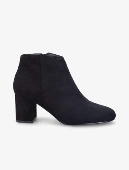 Bottines à talon en suédine - Noir - 2