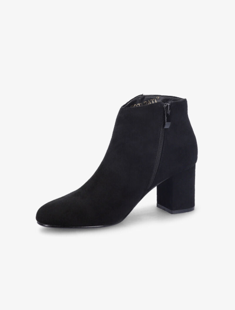 Bottines à talon en suédine - Noir - 4