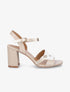 Sandales à talon et bride fantaisie en simili - Beige - 5
