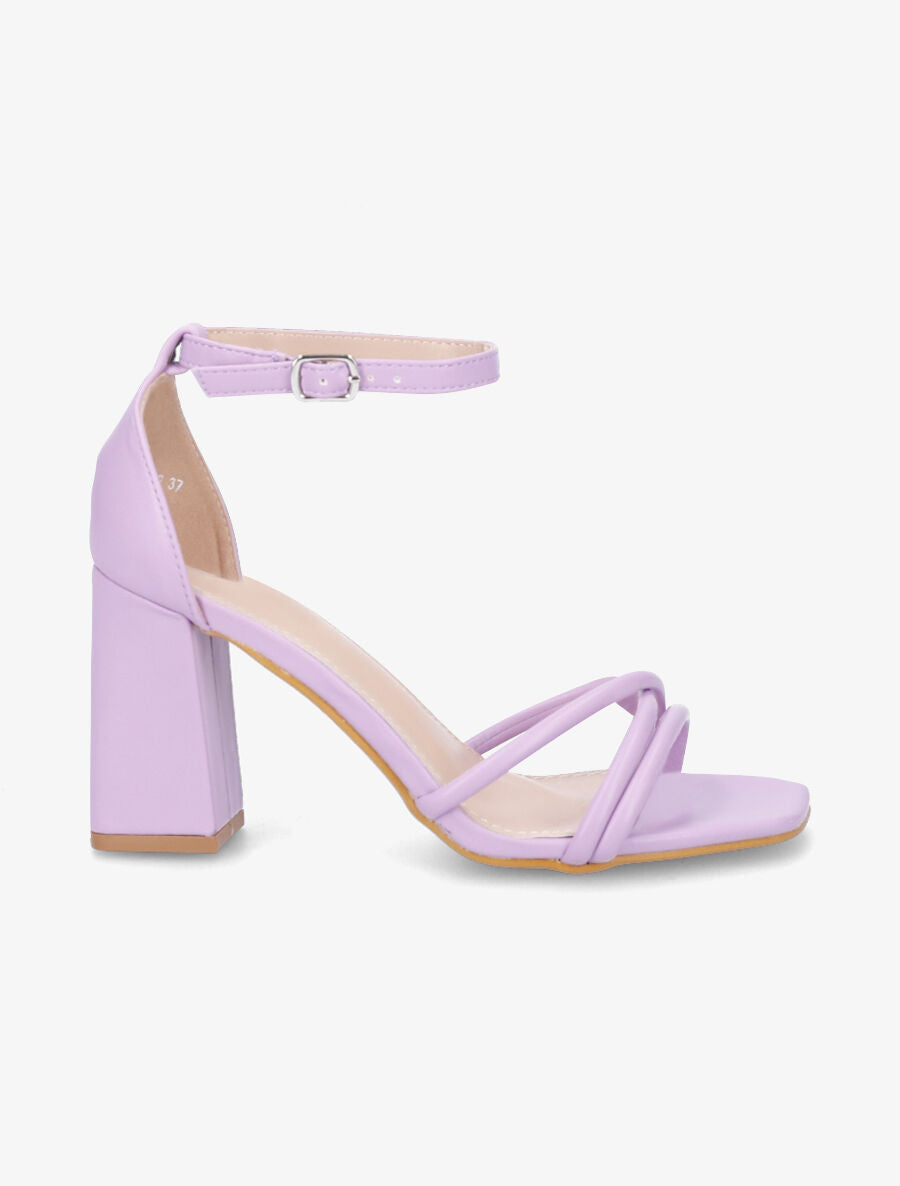 Sandales hautes à brides croisées - Lilas - 1
