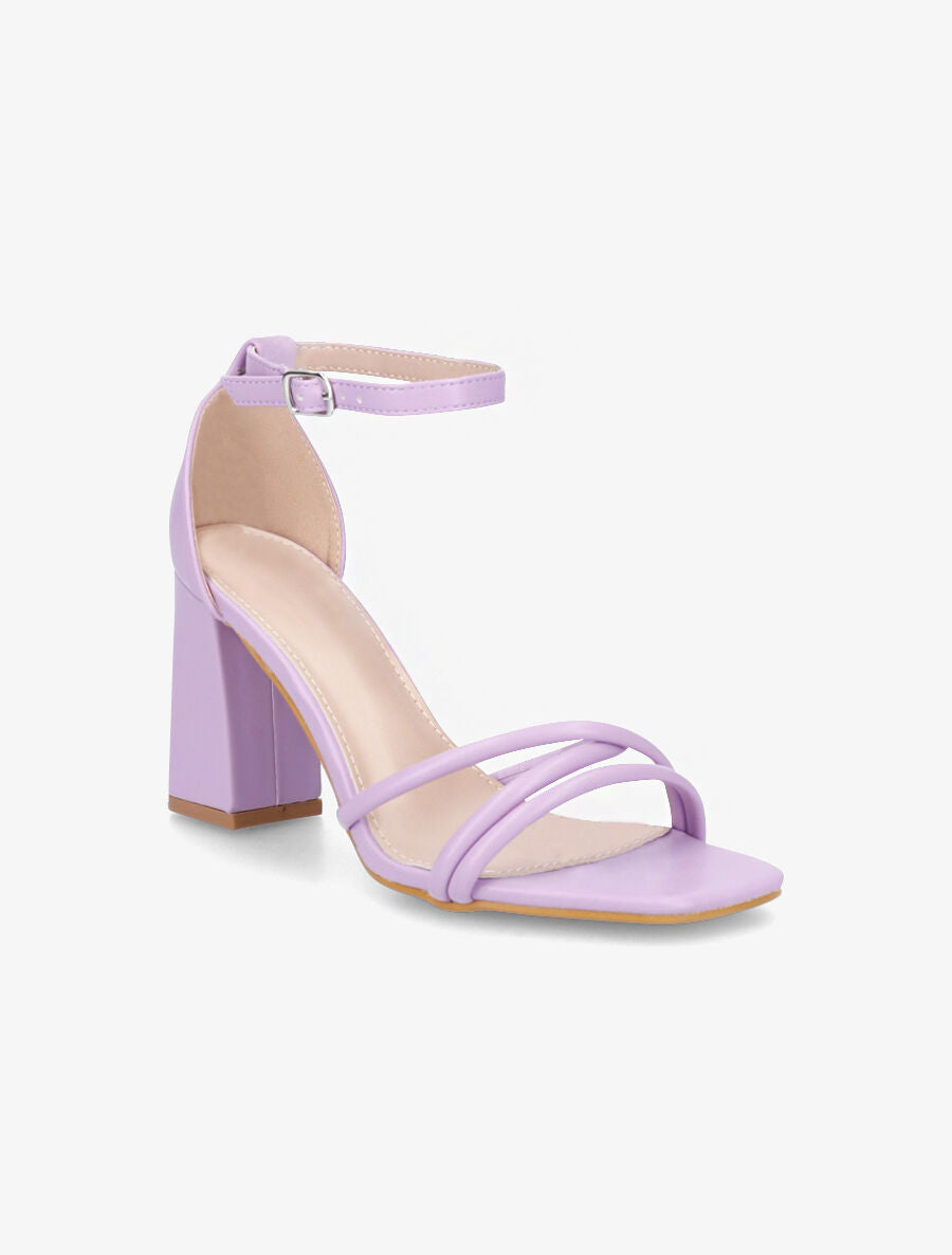 Sandales hautes à brides croisées - Lilas - 2