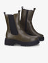 Bottines à plateforme et semelle crantés stylisés - Kaki - 1