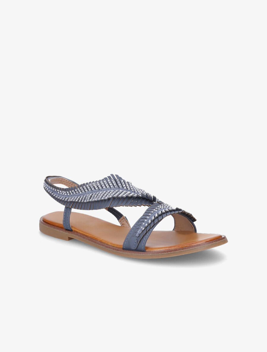 Nu-pieds fantaisies à strass - Bleu - 2