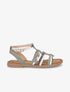 Nu-pieds en simili à multi brides - Kaki - 1