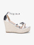 Sandales compensées style espadrilles - Argent - 5