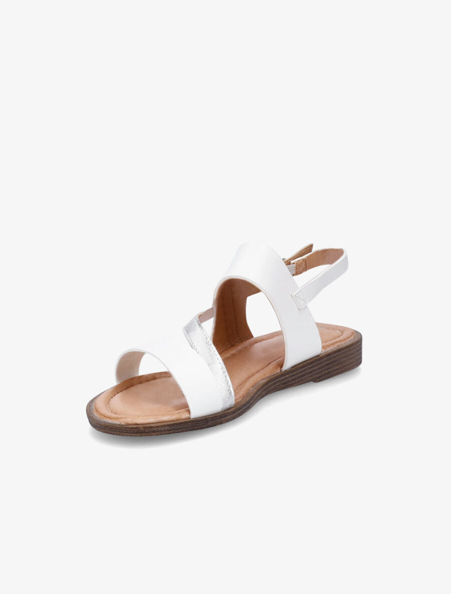 Nu-pieds effet croco et irisés - Blanc - 3