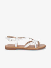 Nu-pieds croisés et tressés - Blanc - 5