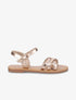 Nu-pieds en simili à bride effet croco - Rose gold - 5