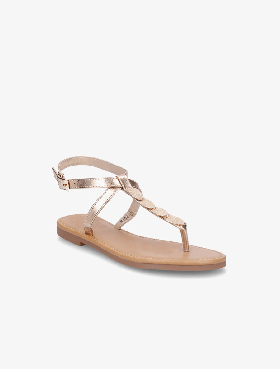 Nu-pieds à bride bijoux - Rose gold - 2