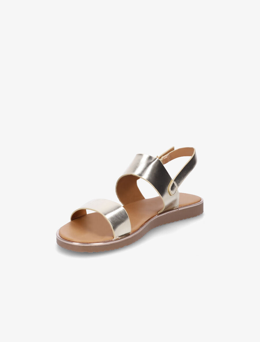 Nu-pieds classiques en simili - Or - 3