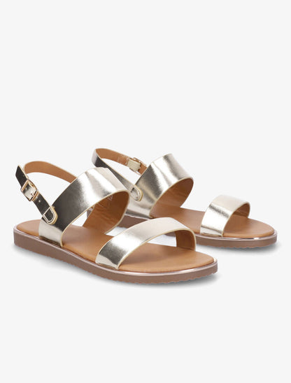 Nu-pieds classiques en simili - Or - 4