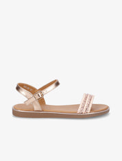 Nu-pieds à bride à strass - Rose gold - 5