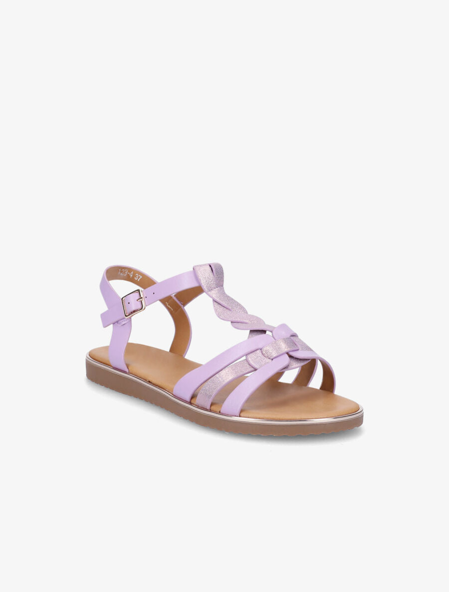 Nu-pieds torsadés et irisés - Lilas - 2