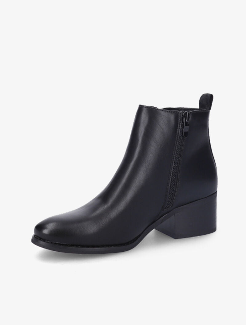 Bottines à zip ouvert décoratif - Noir - 4