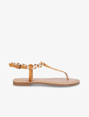 Nu-pieds tressés en suédine - Camel - 5