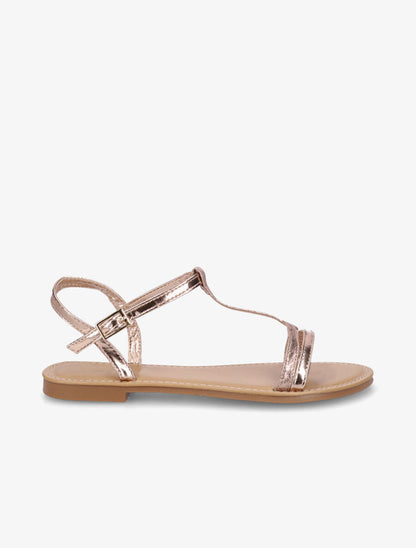 Nu-pieds à bride en T - Rose gold - 1