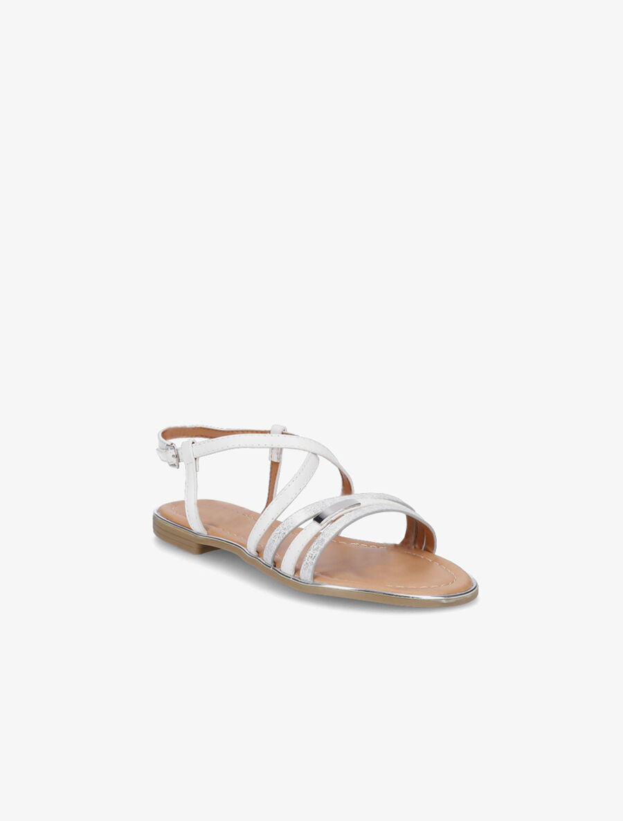 Nu-pieds croisés et irisés - Blanc - 2