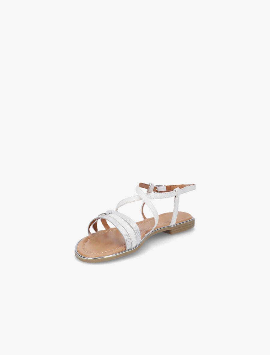 Nu-pieds croisés et irisés - Blanc - 3