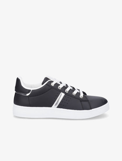 Sneakers en simili classiques - Noir - 1