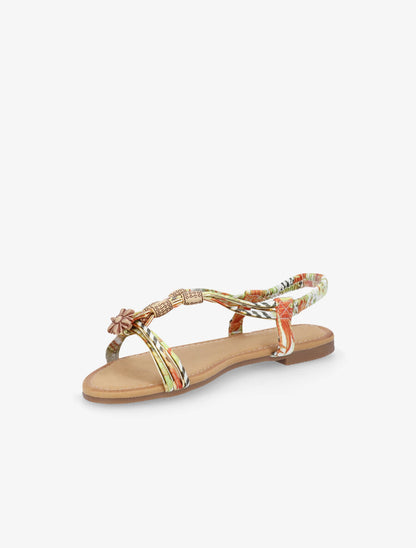 Nu-pieds à perles et en tissu satiné - Vert - 4