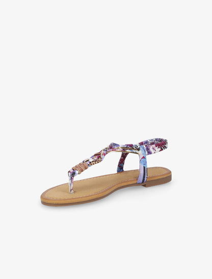 Nu-pieds tressés en tissu satiné - Violet - 3