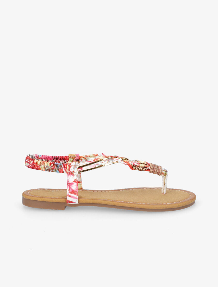 Nu-pieds tressés en tissu satiné - Fuchsia - 5