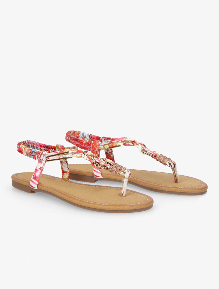 Nu-pieds tressés en tissu satiné - Fuchsia - 4