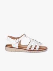 Nu-pieds style spartiates en simili - Blanc - 5