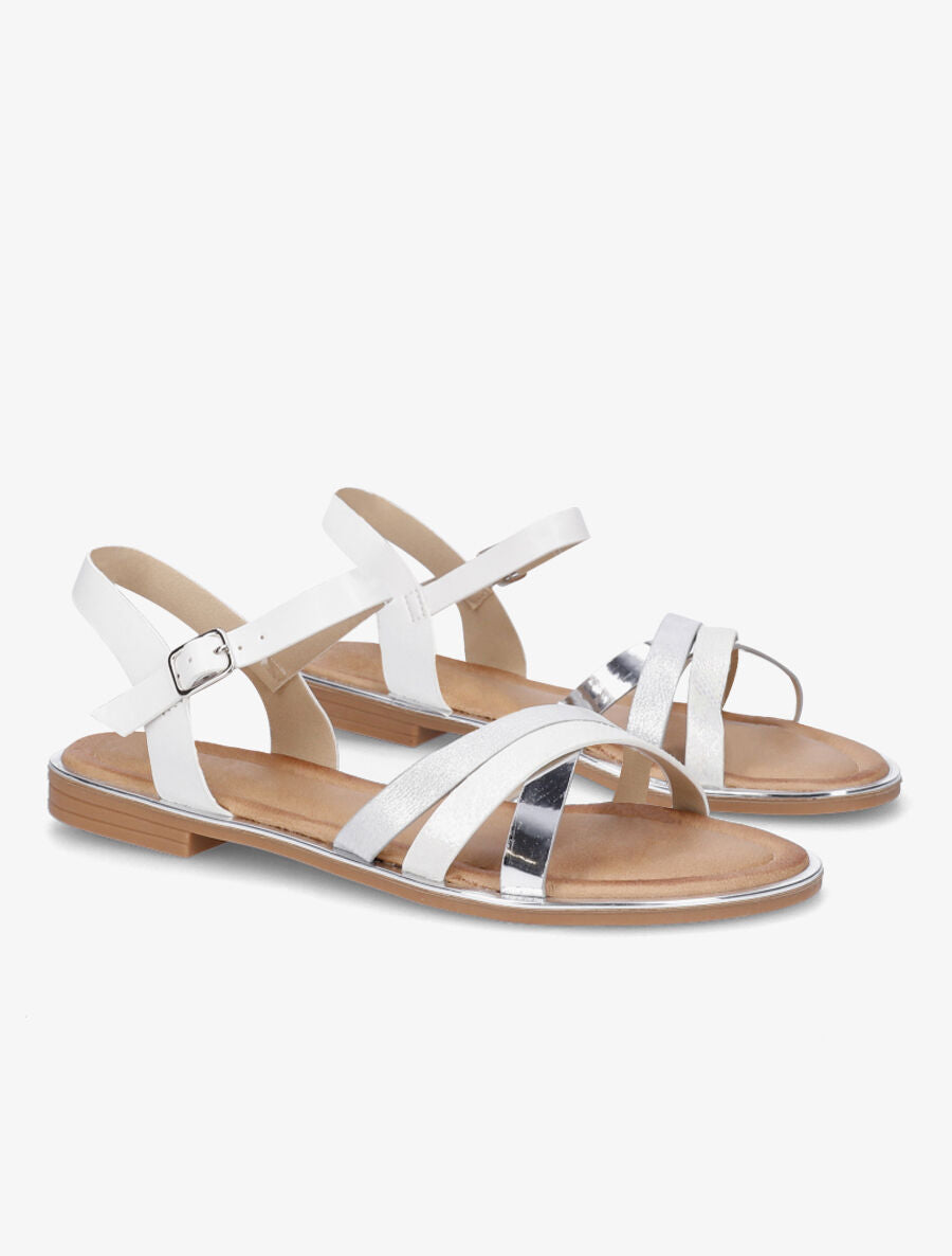 Nu-pieds à brides fantaisies - Blanc - 4