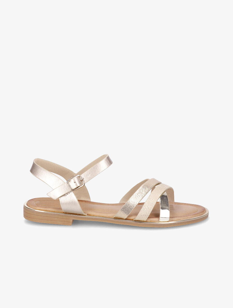Nu-pieds à brides fantaisies - Or - 1