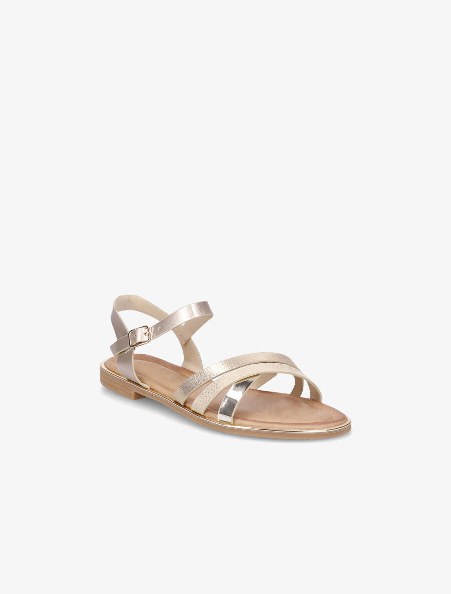Nu-pieds à brides fantaisies - Or - 2
