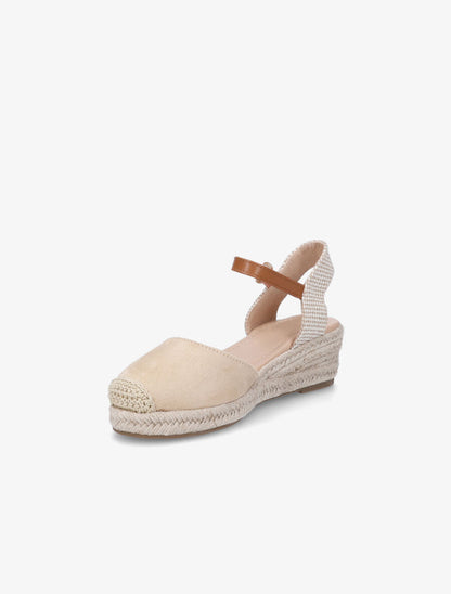Sandales mi-hautes en suédine - Beige - 3