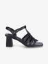 Sandales à talon style spartiates - Noir - 1