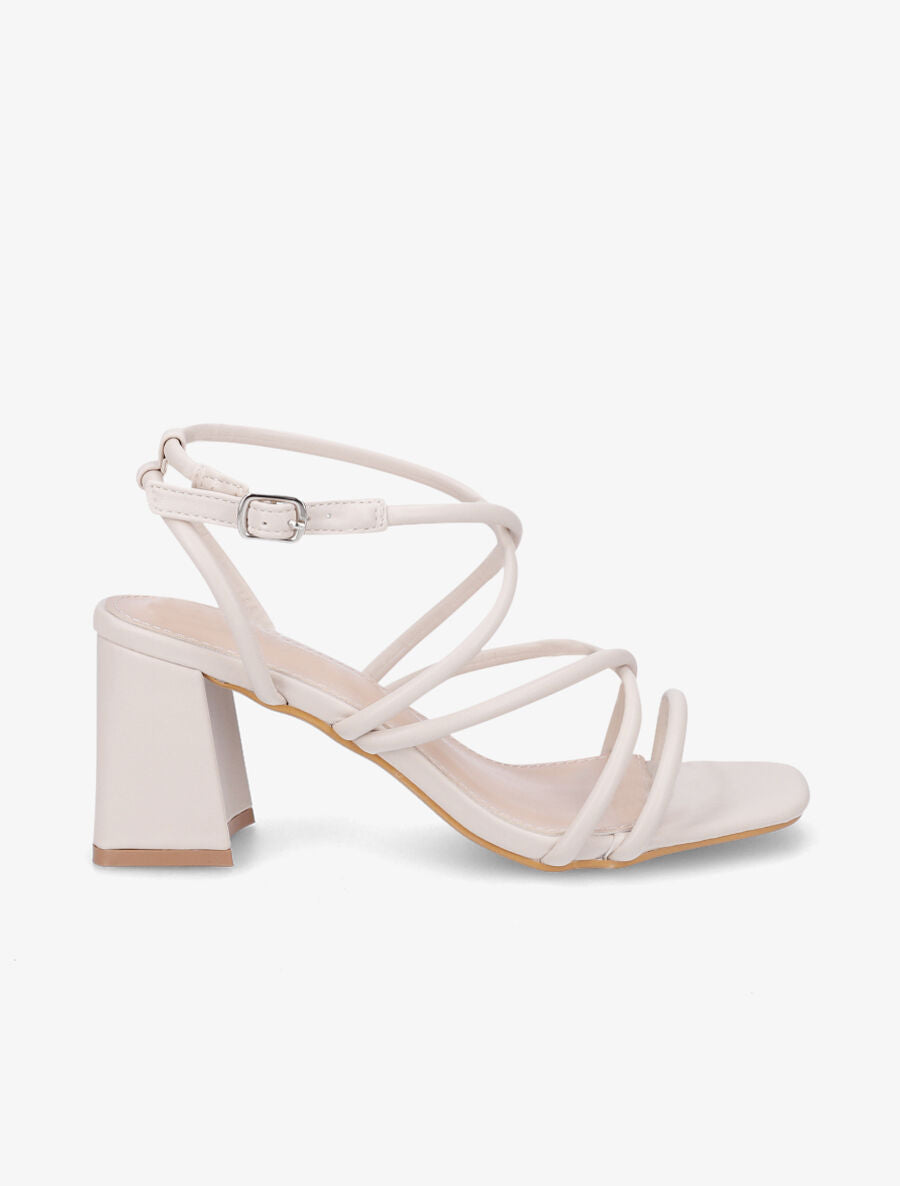 Sandales en simili à multibrides - Beige - 5