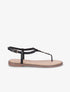 Nu-pieds en T et empiècement bijoux - Noir - 5
