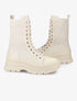 Boots lacées style chaussette - Beige - 1