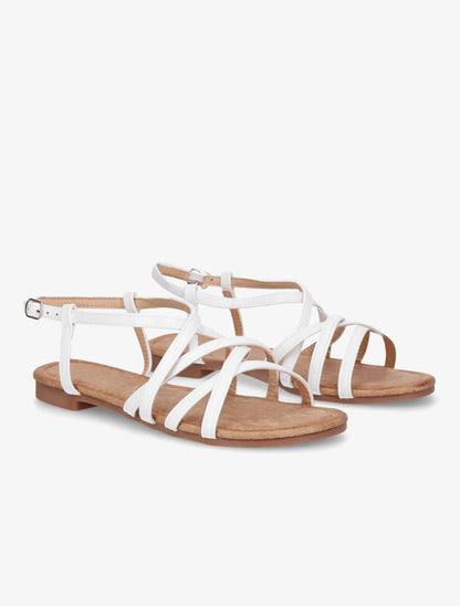 Nu-pieds croisés - Blanc - 4