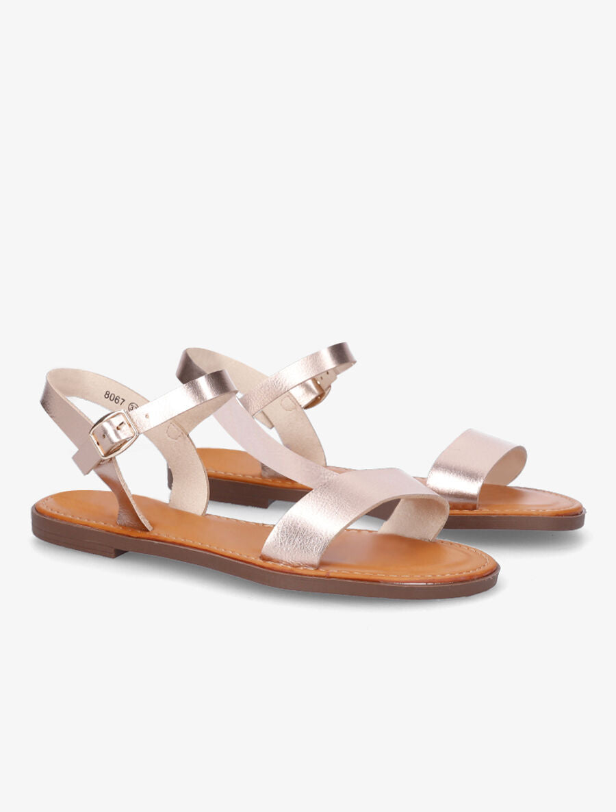 Nu-pieds plats basiques - Rose gold - 4