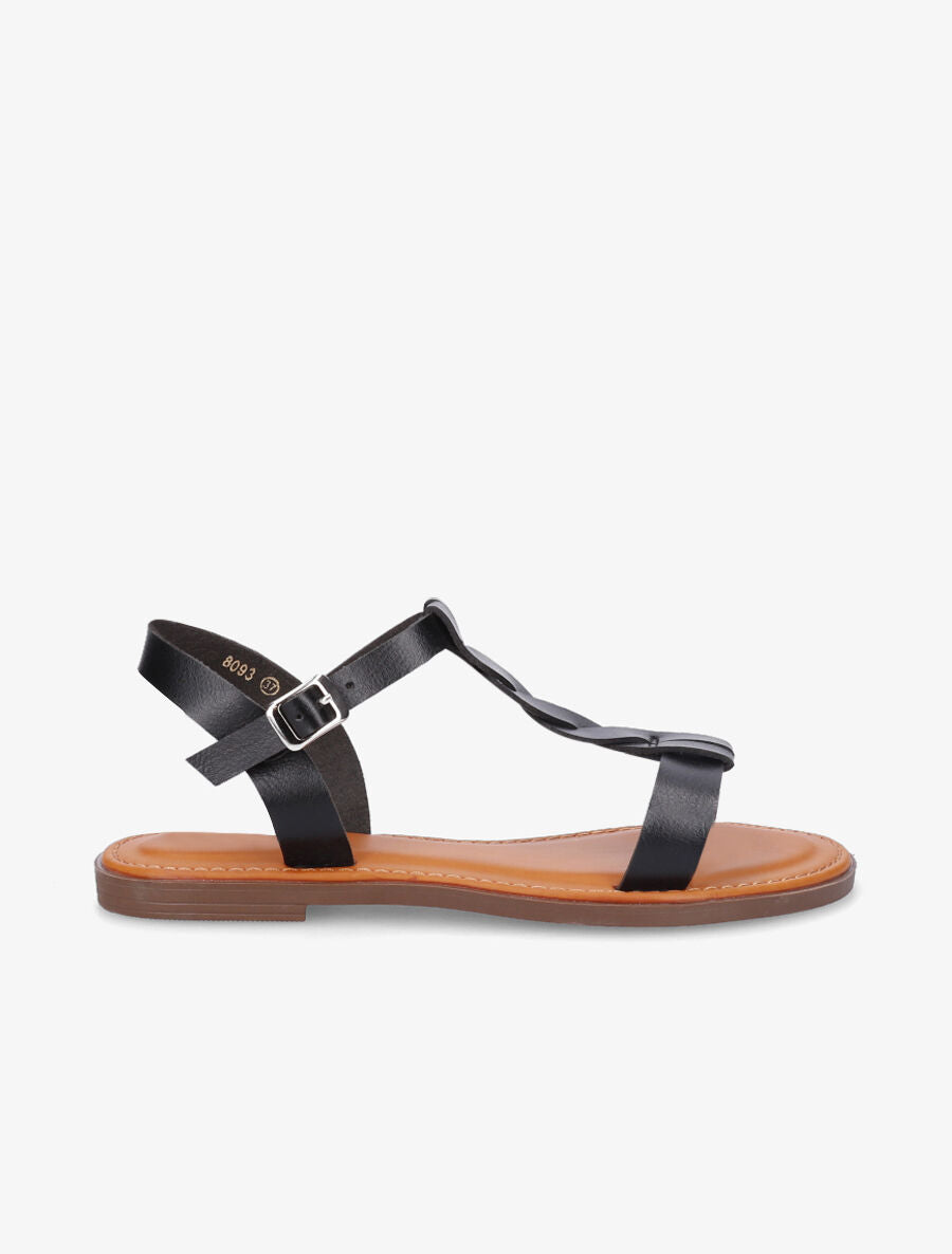 Nu-pieds torsadés - Noir - 5