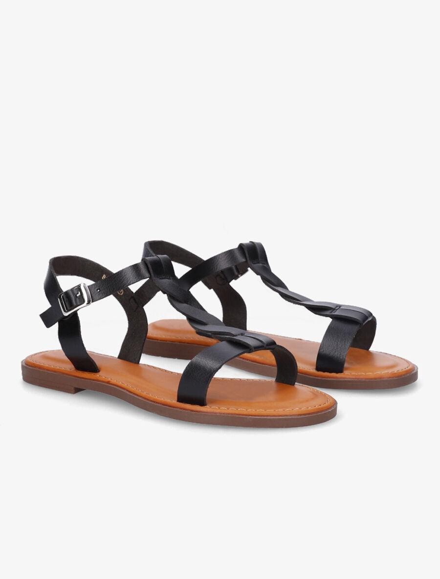 Nu-pieds torsadés - Noir - 4