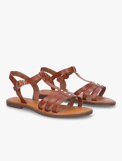 Nu-pieds classiques en simili - Camel - 4
