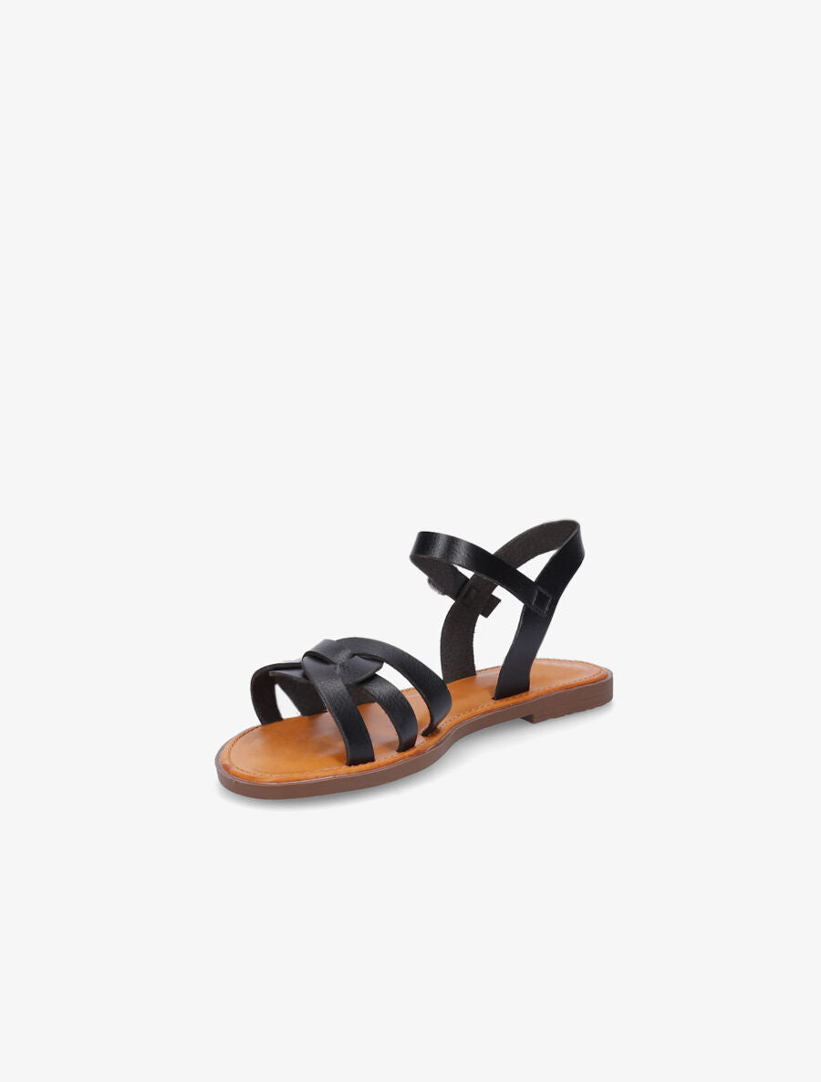 Nu-pieds plats classiques en simili - Noir - 3