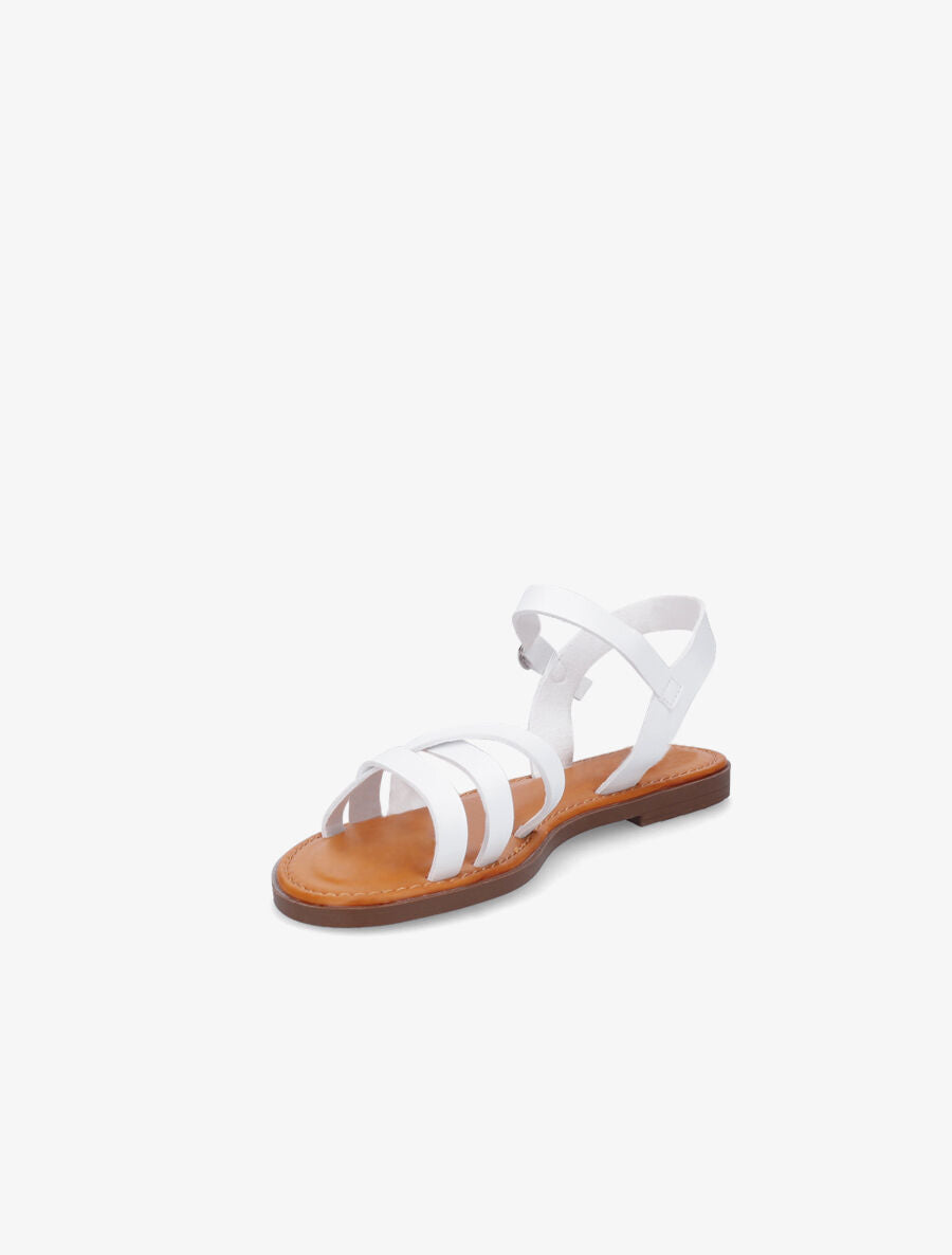 Nu-pieds entrelacés en simili - Blanc - 3