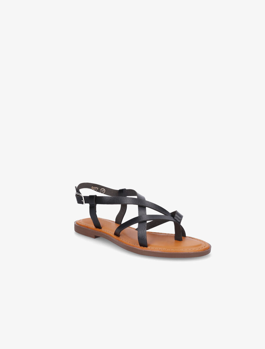 Nu-pieds en simili - Noir - 2