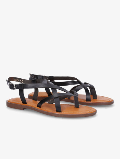 Nu-pieds en simili - Noir - 4